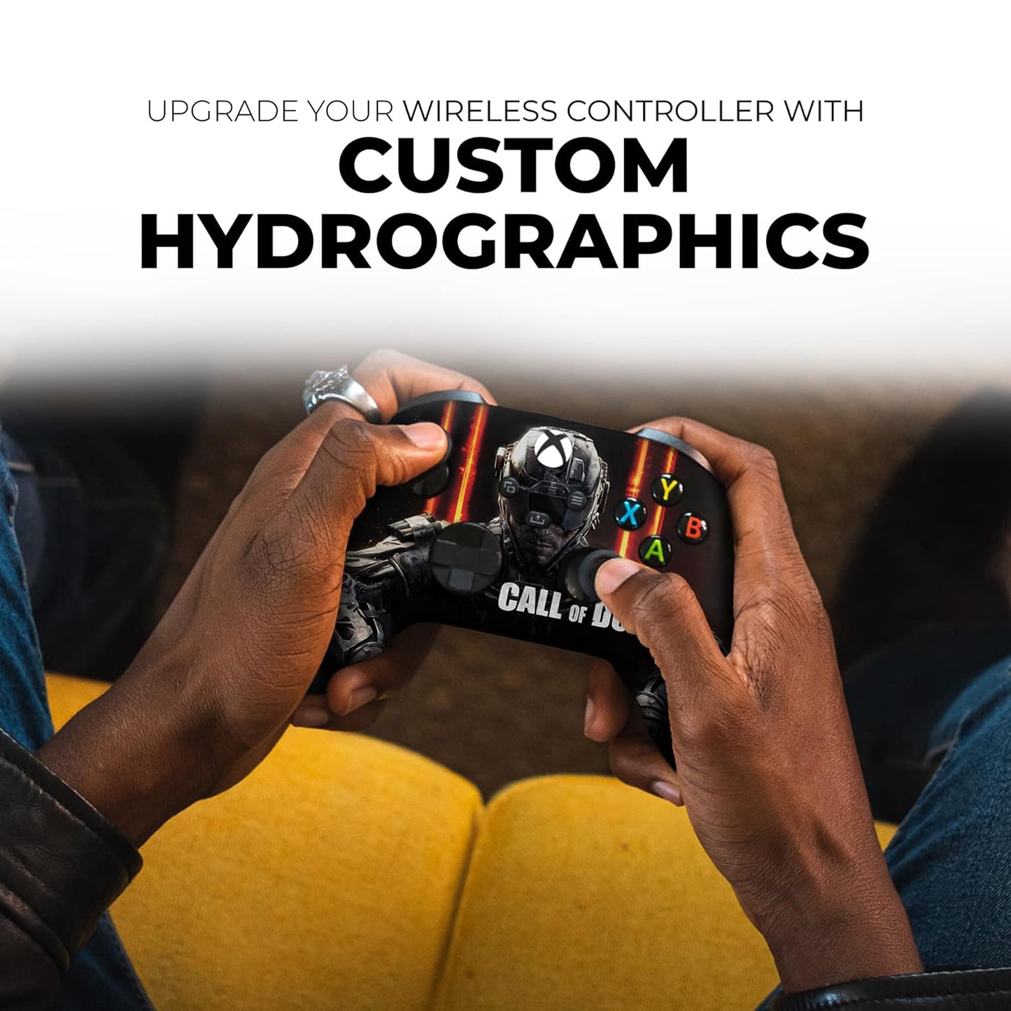 Calls of Duty Dual Custom X-Box Controller Wireless Compatible with X-Box One/X-Box Series X/S Proudly Customized in USA with Permanent HYDRO-DIP Printing(Not JUST a SKIN) (MODDED
