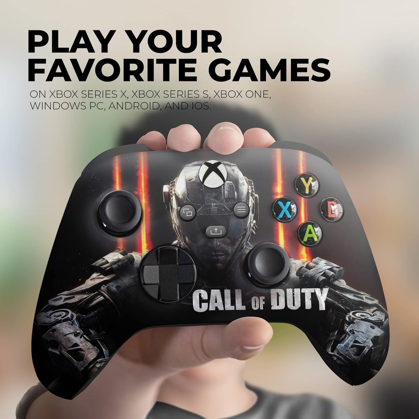 Calls of Duty Dual Custom X-Box Controller Wireless Compatible with X-Box One/X-Box Series X/S Proudly Customized in USA with Permanent HYDRO-DIP Printing(Not JUST a SKIN) (MODDED